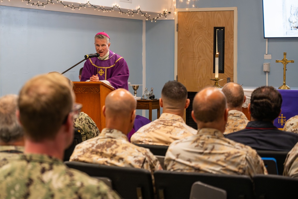 Archbishop of the Archdiocese for the Military Services Visits Camp Lemonnier