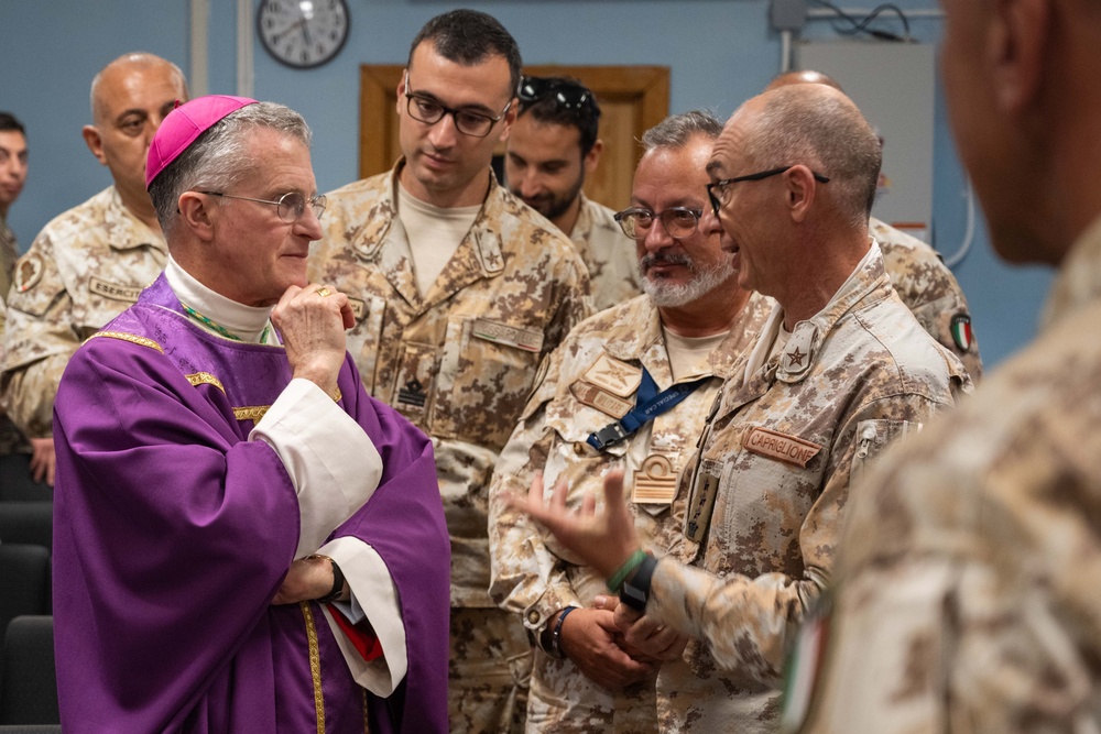 Archbishop of the Archdiocese for the Military Services Visits Camp Lemonnier