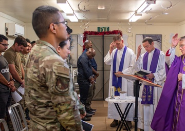 Archbishop of the Archdiocese for the Military Services Visits Camp Lemonnier