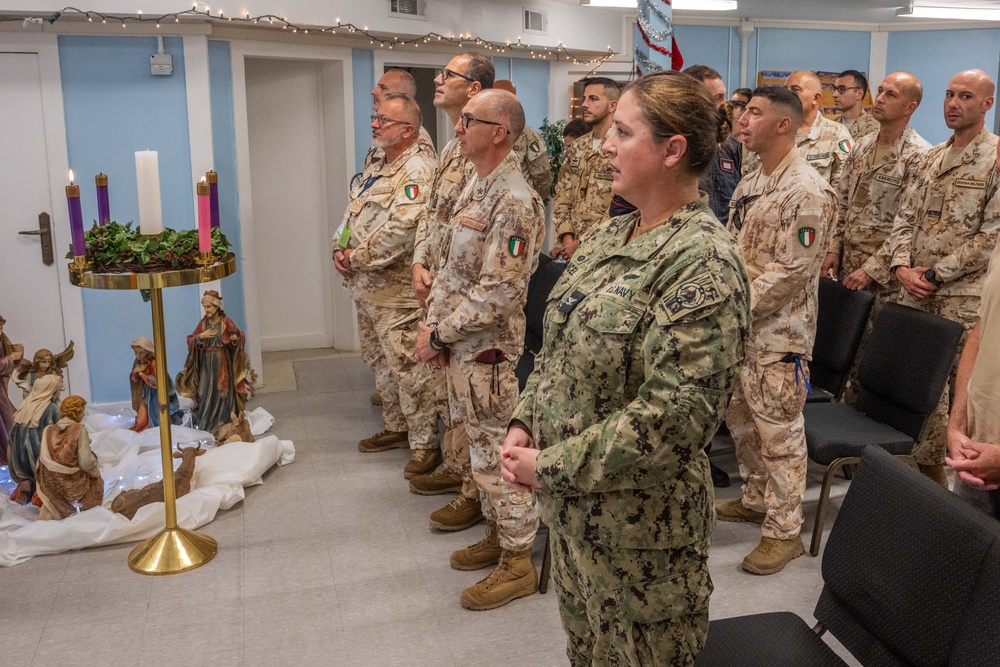 Archbishop of the Archdiocese for the Military Services Visits Camp Lemonnier