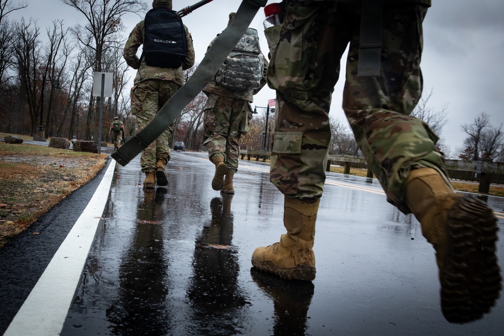 Cadets conduct the final ruck of the year