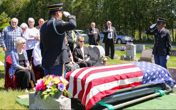 NY Army National Guard Soldiers perform funeral honors for 100-year old veteran