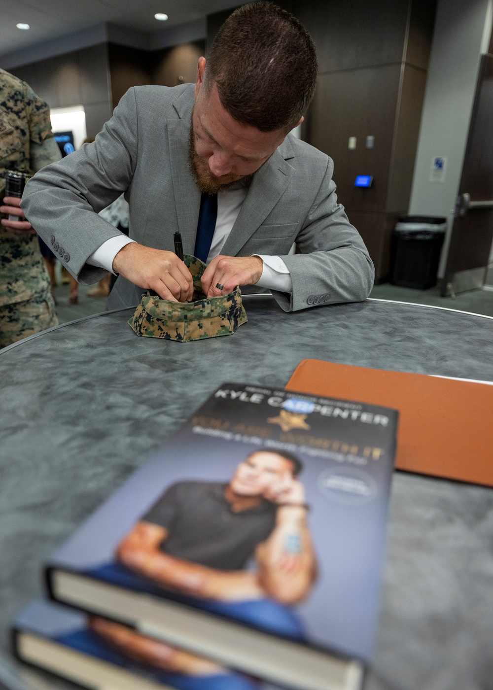 Medal of Honor Recipient Signs Books at NSA