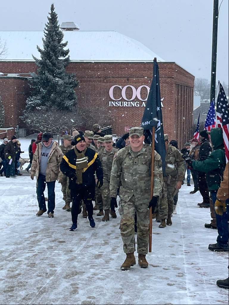 New York National Guard Soldiers Step Off in Christmas Eve Road March