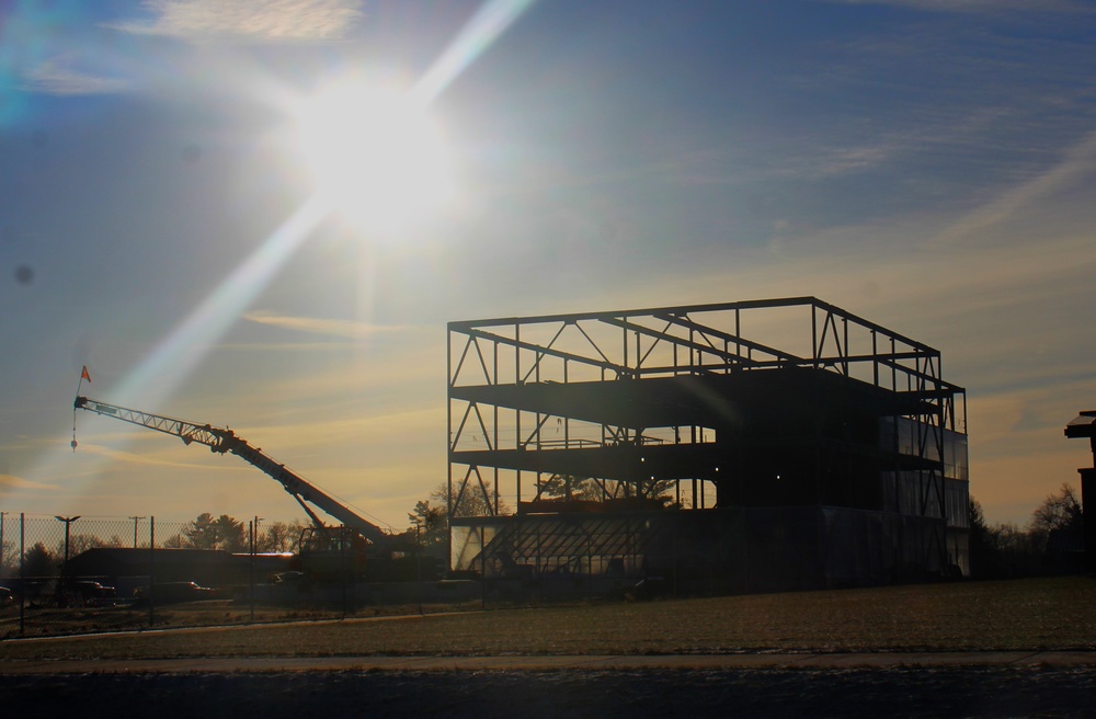 December 2024 construction operations for Fort McCoy East Barracks Project