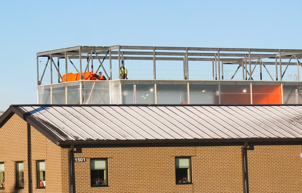 December 2024 construction operations for Fort McCoy East Barracks Project