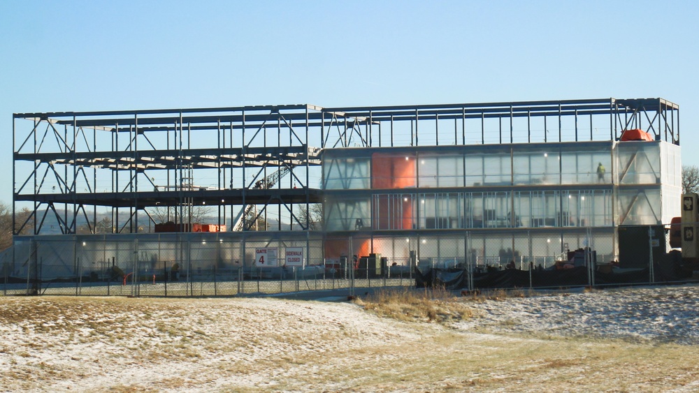 December 2024 construction operations for Fort McCoy East Barracks Project