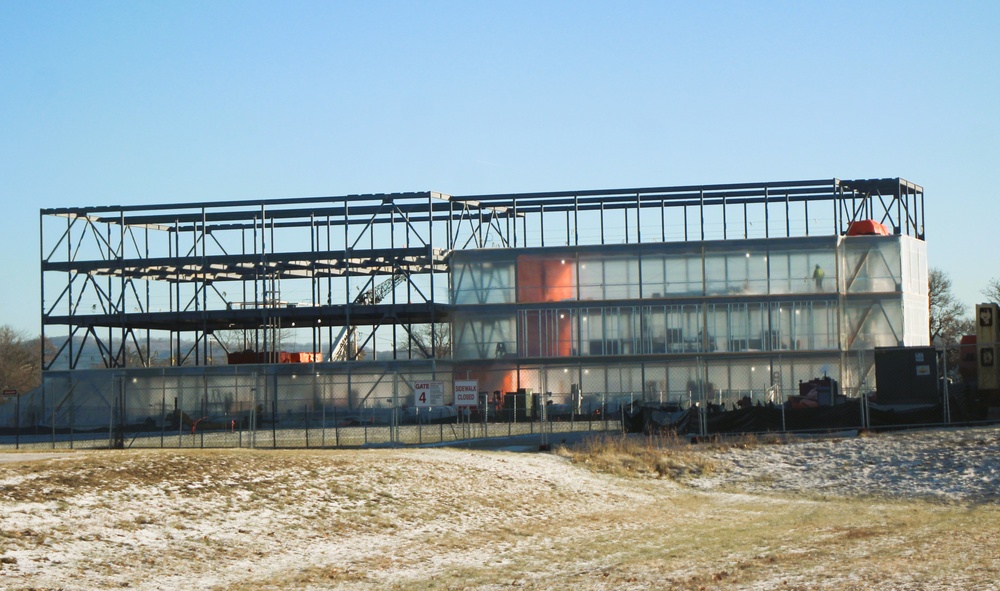 December 2024 construction operations for Fort McCoy East Barracks Project