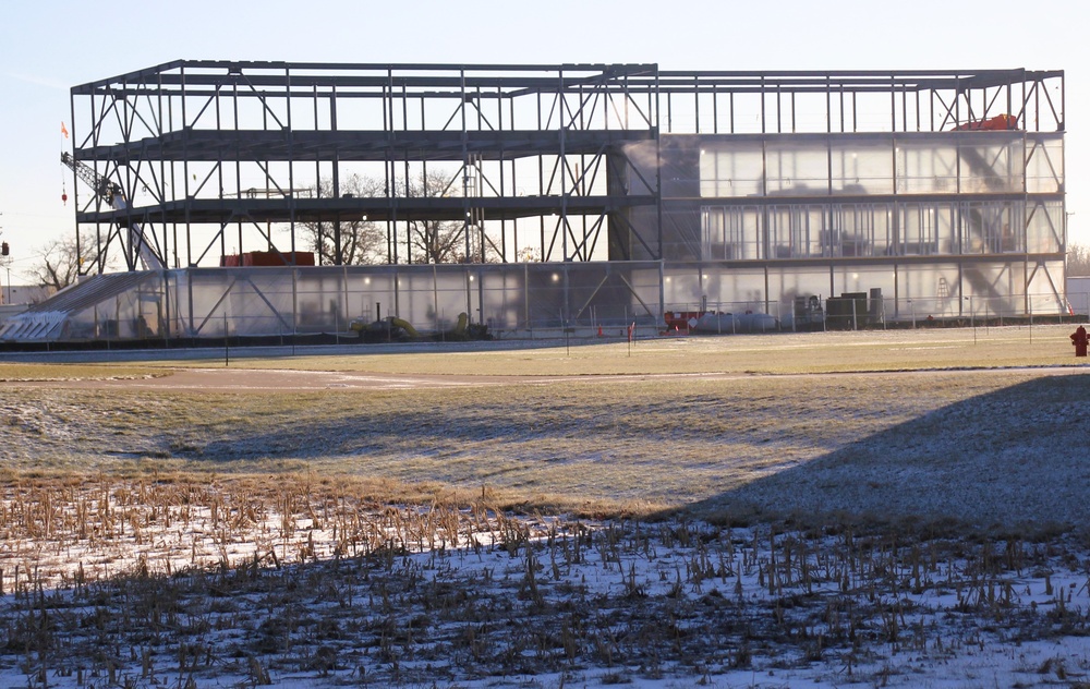 December 2024 construction operations for Fort McCoy East Barracks Project