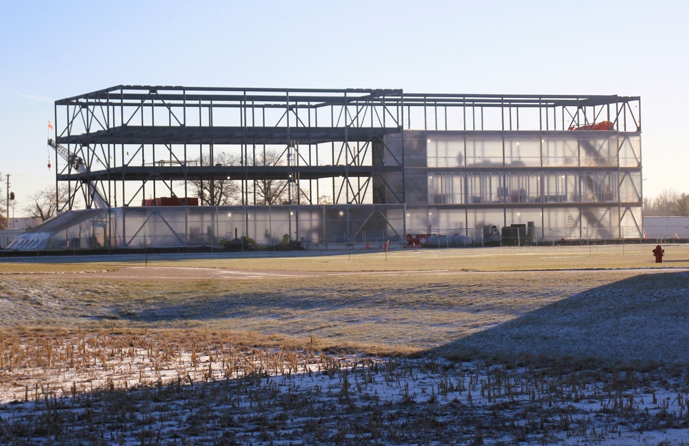 December 2024 construction operations for Fort McCoy East Barracks Project