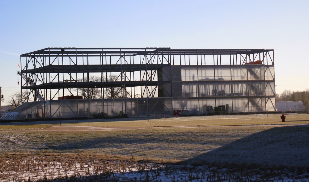 December 2024 construction operations for Fort McCoy East Barracks Project