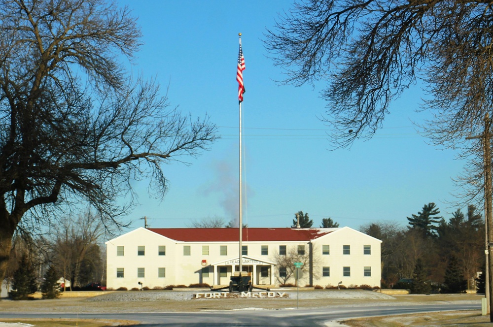 American Flag and Fort McCoy