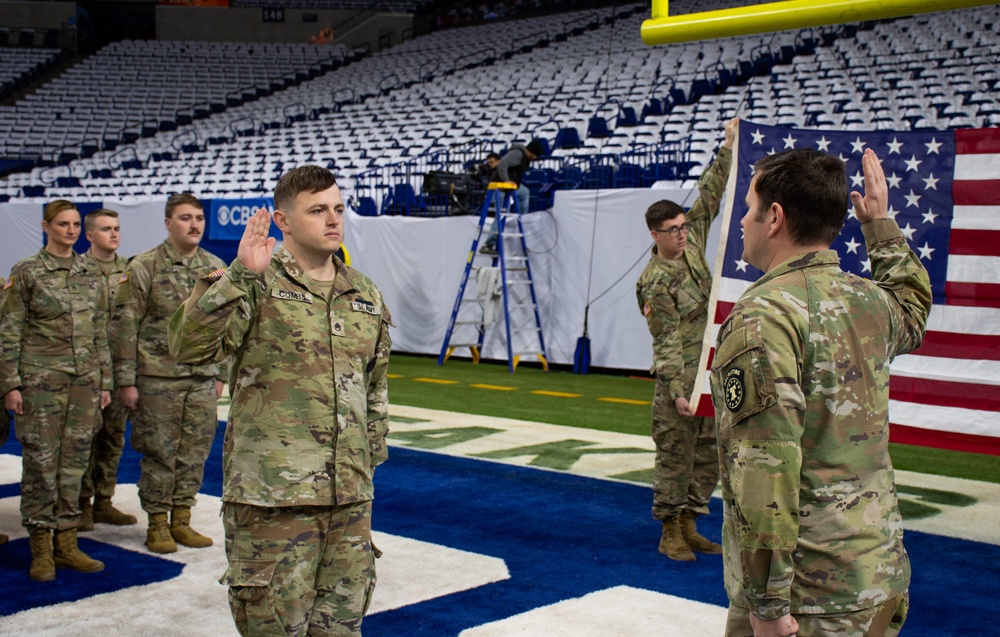 Hoosier Guardsmen support Salute to Service at Indianapolis Colts game