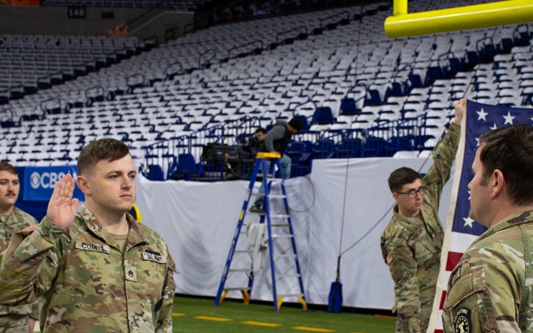 Hoosier Guardsmen support Salute to Service at Indianapolis Colts game