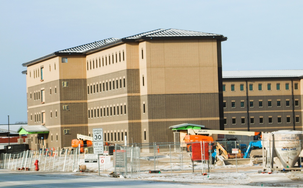 December 2024 construction operations for Fort McCoy South Barracks Project