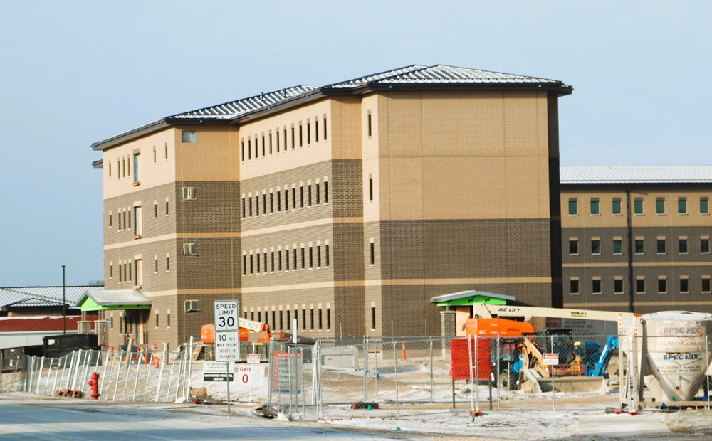 December 2024 construction operations for Fort McCoy South Barracks Project