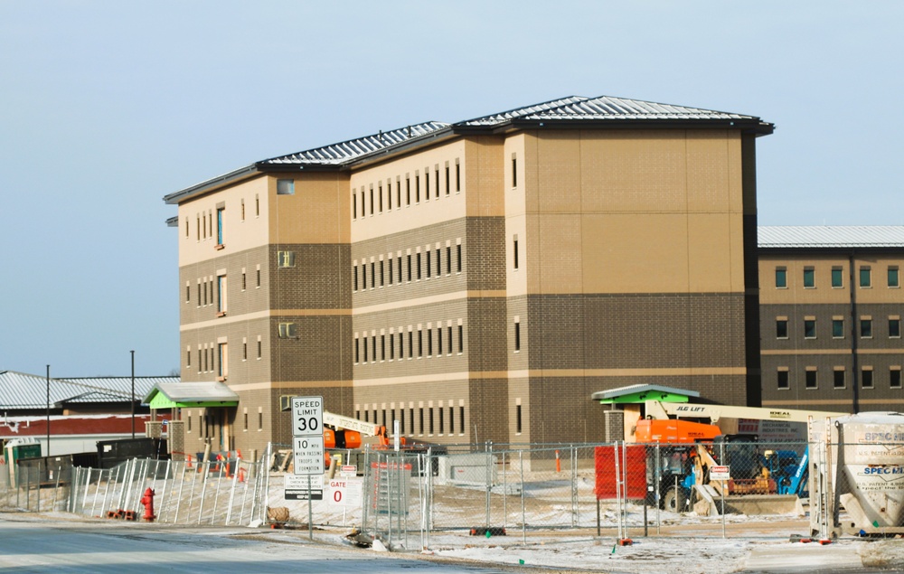 December 2024 construction operations for Fort McCoy South Barracks Project