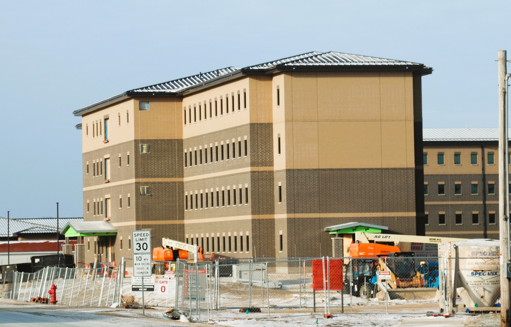 December 2024 construction operations for Fort McCoy South Barracks Project