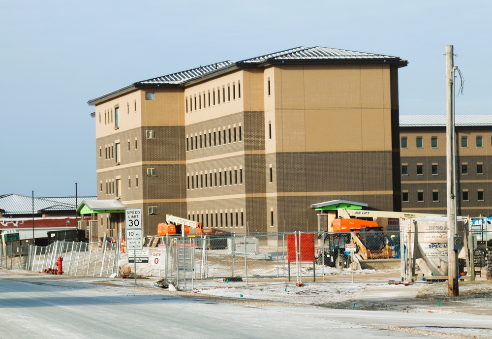 December 2024 construction operations for Fort McCoy South Barracks Project