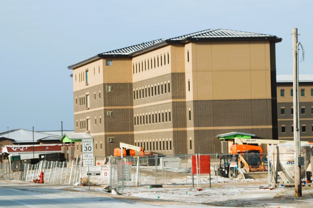 December 2024 construction operations for Fort McCoy South Barracks Project