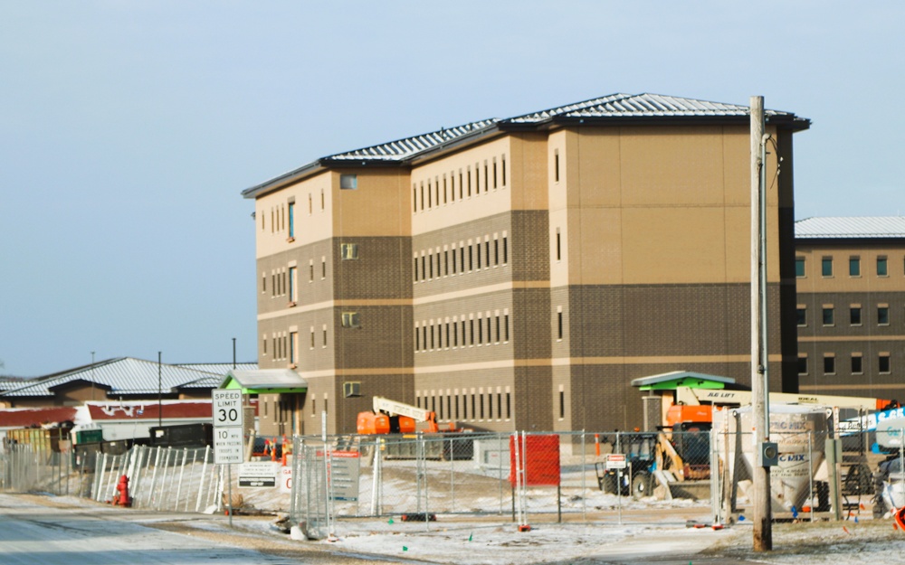 December 2024 construction operations for Fort McCoy South Barracks Project