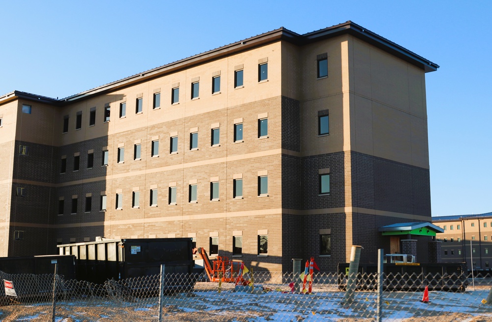 December 2024 construction operations for Fort McCoy South Barracks Project