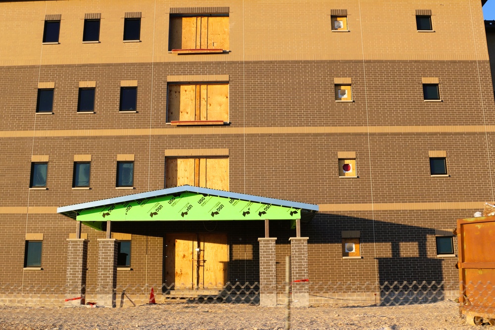 December 2024 construction operations for Fort McCoy South Barracks Project