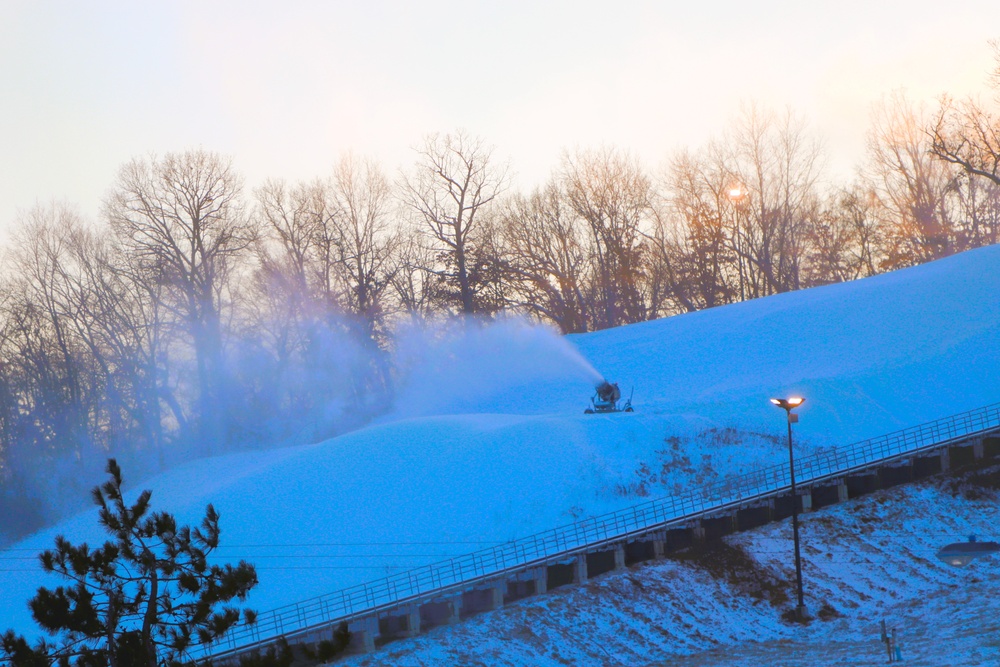 Snowmaking at Fort McCoy's Whitetail Ridge Ski Area