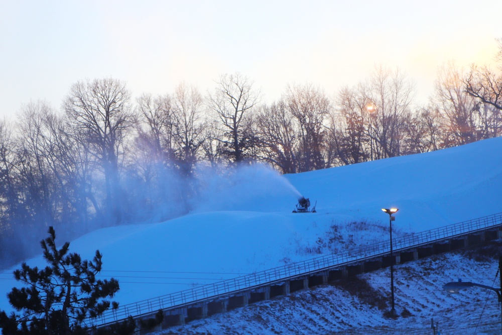 Snowmaking at Fort McCoy's Whitetail Ridge Ski Area