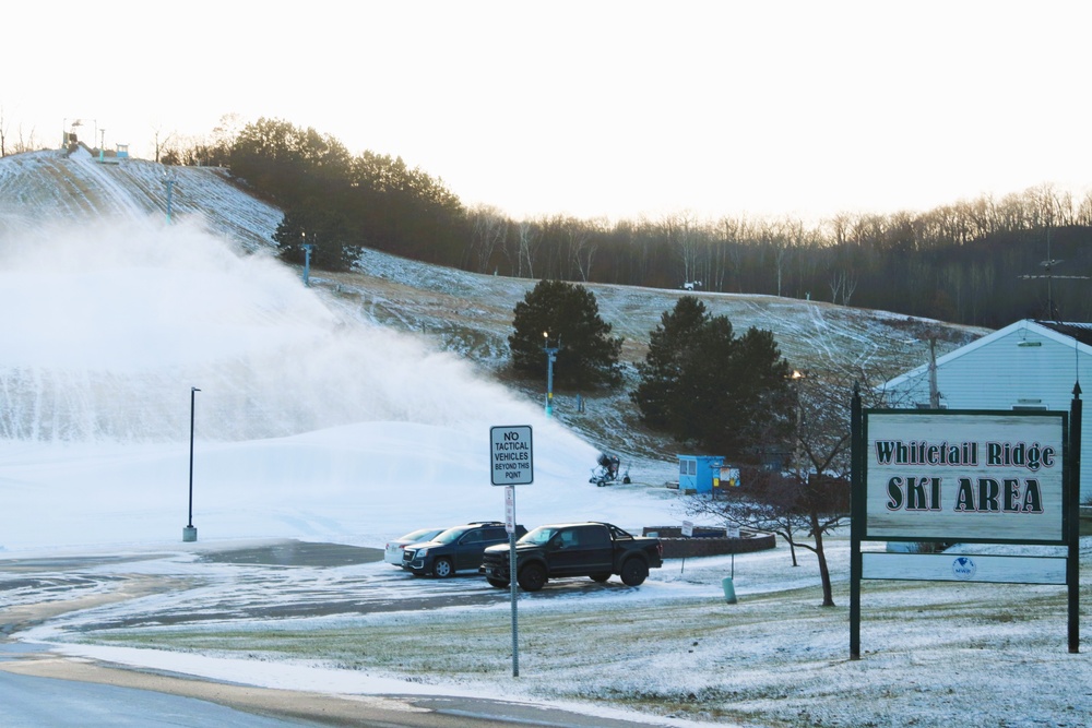 Snowmaking at Fort McCoy's Whitetail Ridge Ski Area