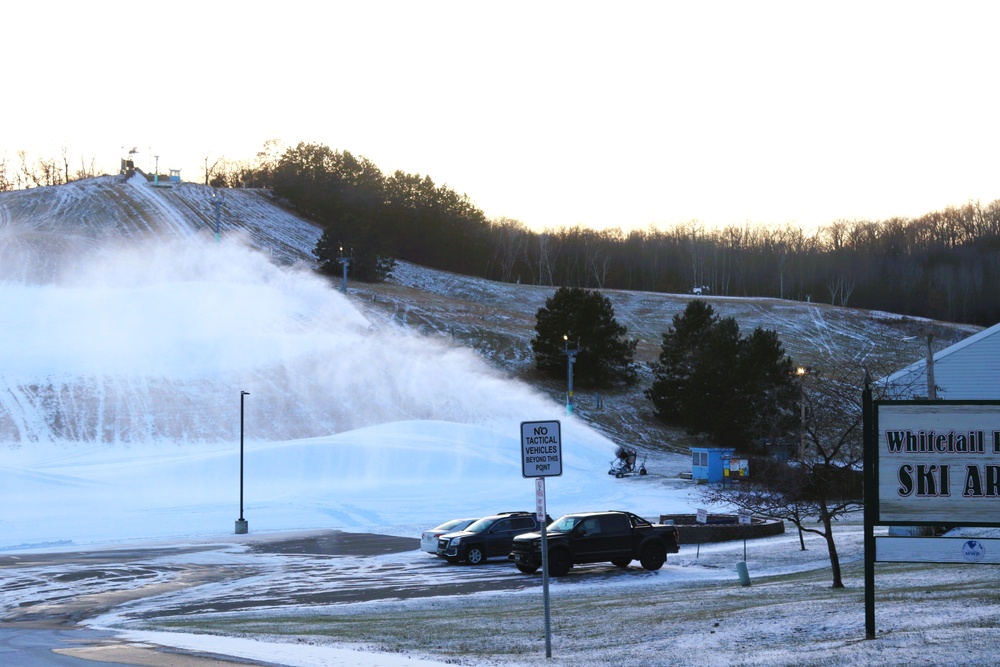 Snowmaking at Fort McCoy's Whitetail Ridge Ski Area