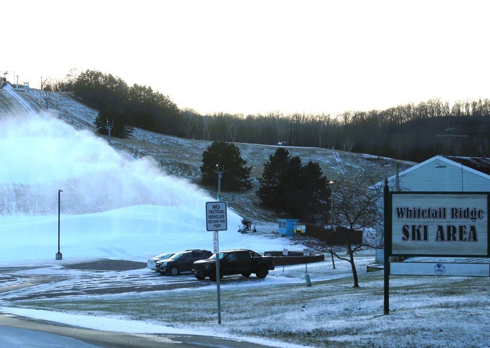 Snowmaking at Fort McCoy's Whitetail Ridge Ski Area