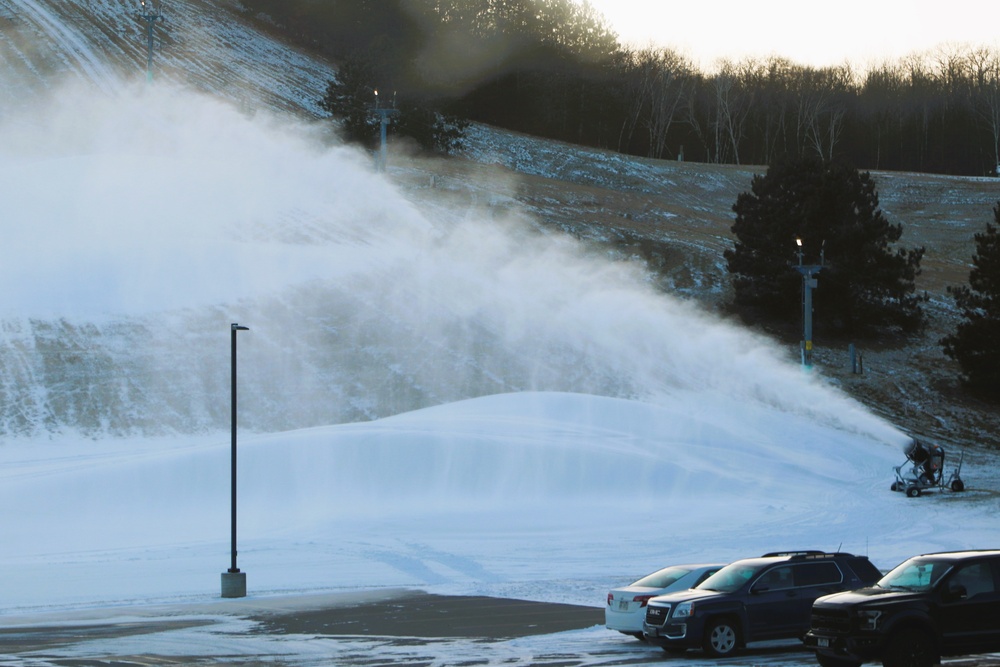 Snowmaking at Fort McCoy's Whitetail Ridge Ski Area