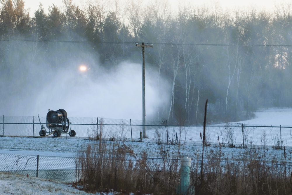 Snowmaking at Fort McCoy's Whitetail Ridge Ski Area