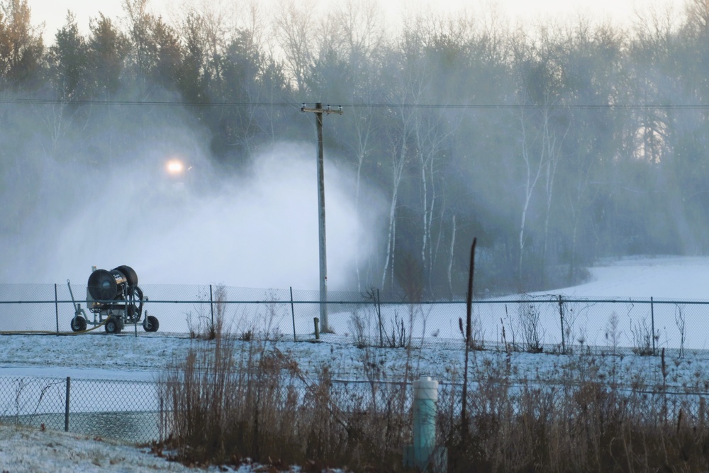 Snowmaking at Fort McCoy's Whitetail Ridge Ski Area