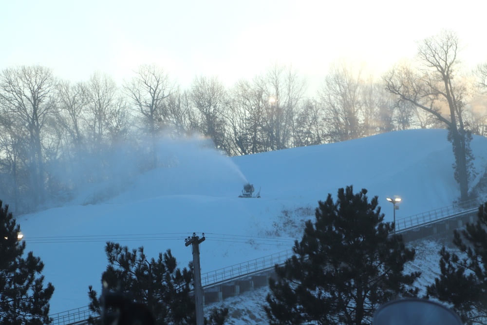 Snowmaking at Fort McCoy's Whitetail Ridge Ski Area