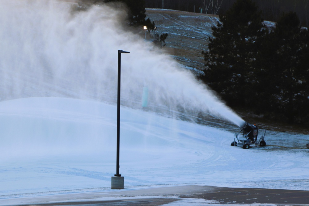 Snowmaking at Fort McCoy's Whitetail Ridge Ski Area