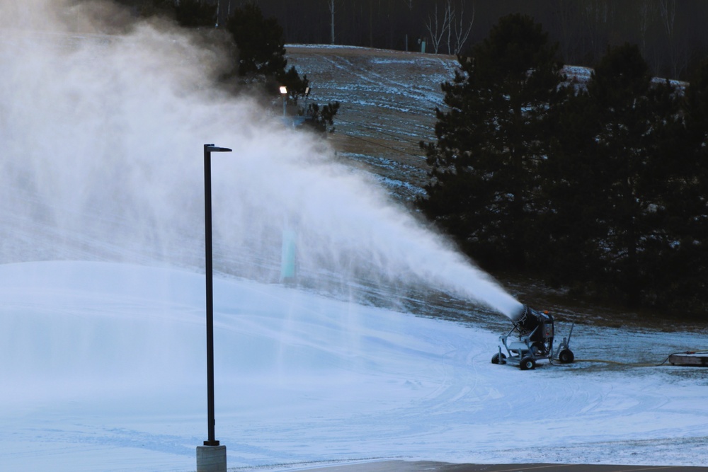 Snowmaking at Fort McCoy's Whitetail Ridge Ski Area