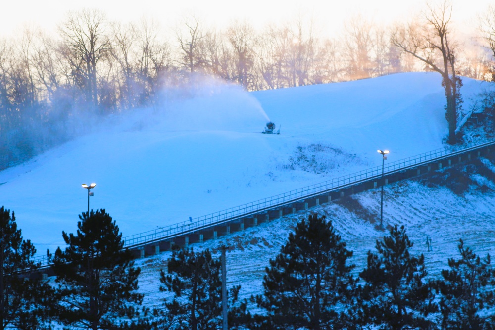 Snowmaking at Fort McCoy's Whitetail Ridge Ski Area