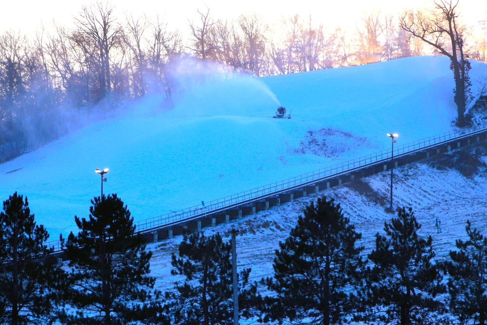 Snowmaking at Fort McCoy's Whitetail Ridge Ski Area