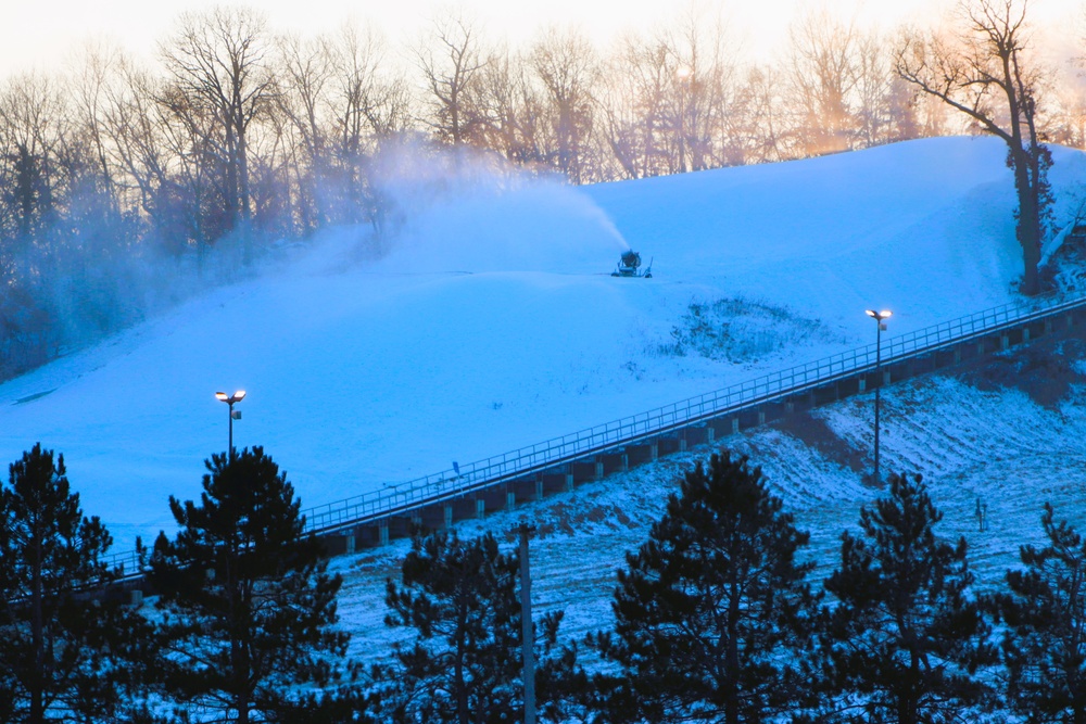 Snowmaking at Fort McCoy's Whitetail Ridge Ski Area