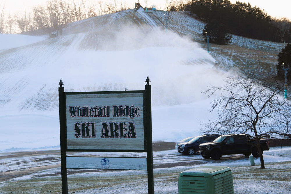 Snowmaking at Fort McCoy's Whitetail Ridge Ski Area