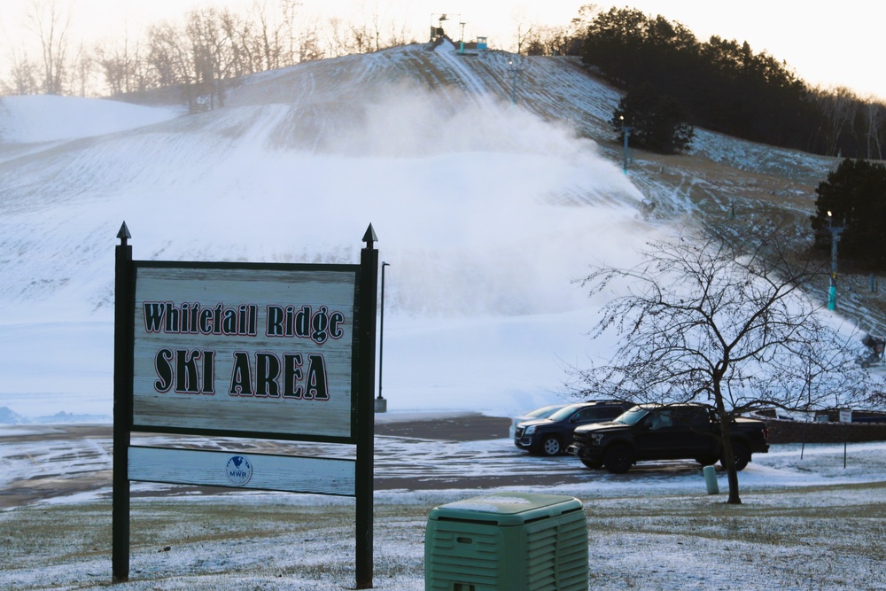 Snowmaking at Fort McCoy's Whitetail Ridge Ski Area