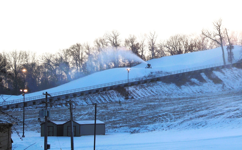 Snowmaking at Fort McCoy's Whitetail Ridge Ski Area