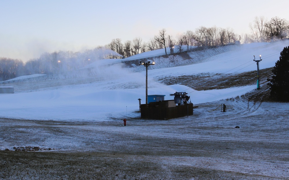 Snowmaking at Fort McCoy's Whitetail Ridge Ski Area