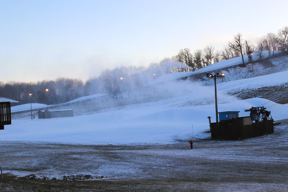 Snowmaking at Fort McCoy's Whitetail Ridge Ski Area