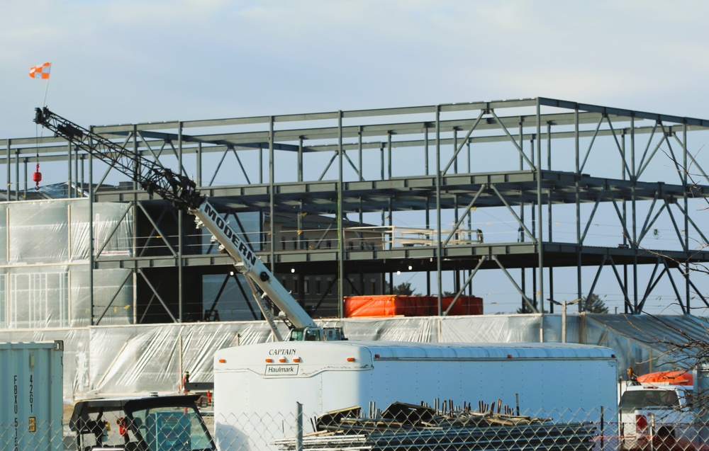 December 2024 construction operations for Fort McCoy East Barracks Project