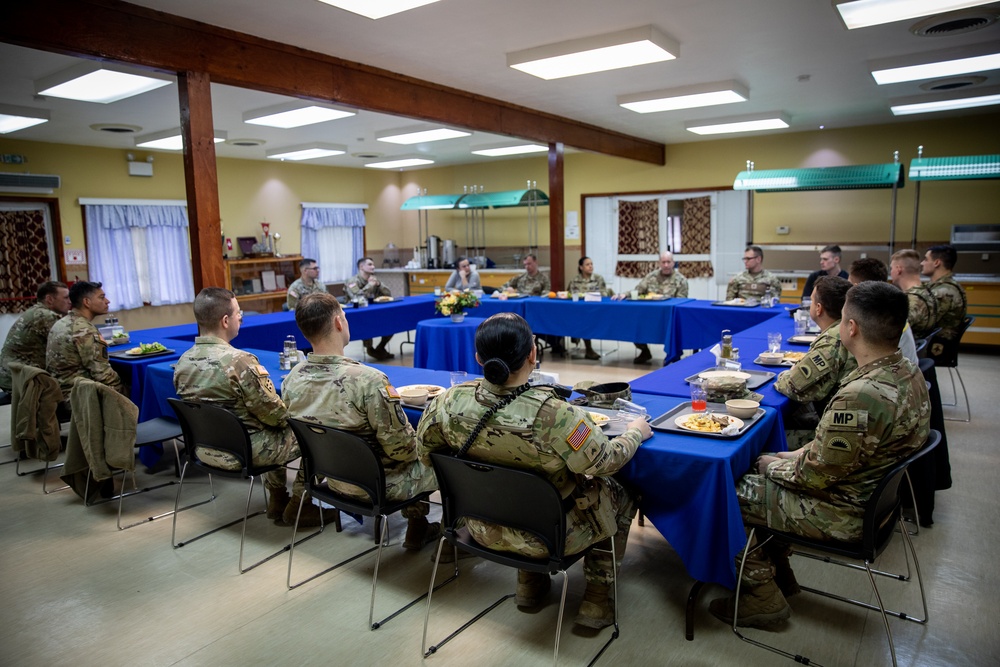 KFOR Chief of Staff meets with Soldiers from his home state at Camp Bondsteel