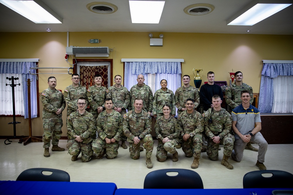 KFOR Chief of Staff meets with Soldiers from his home state at Camp Bondsteel