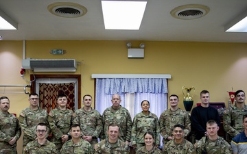 KFOR Chief of Staff meets with Soldiers from his home state at Camp Bondsteel